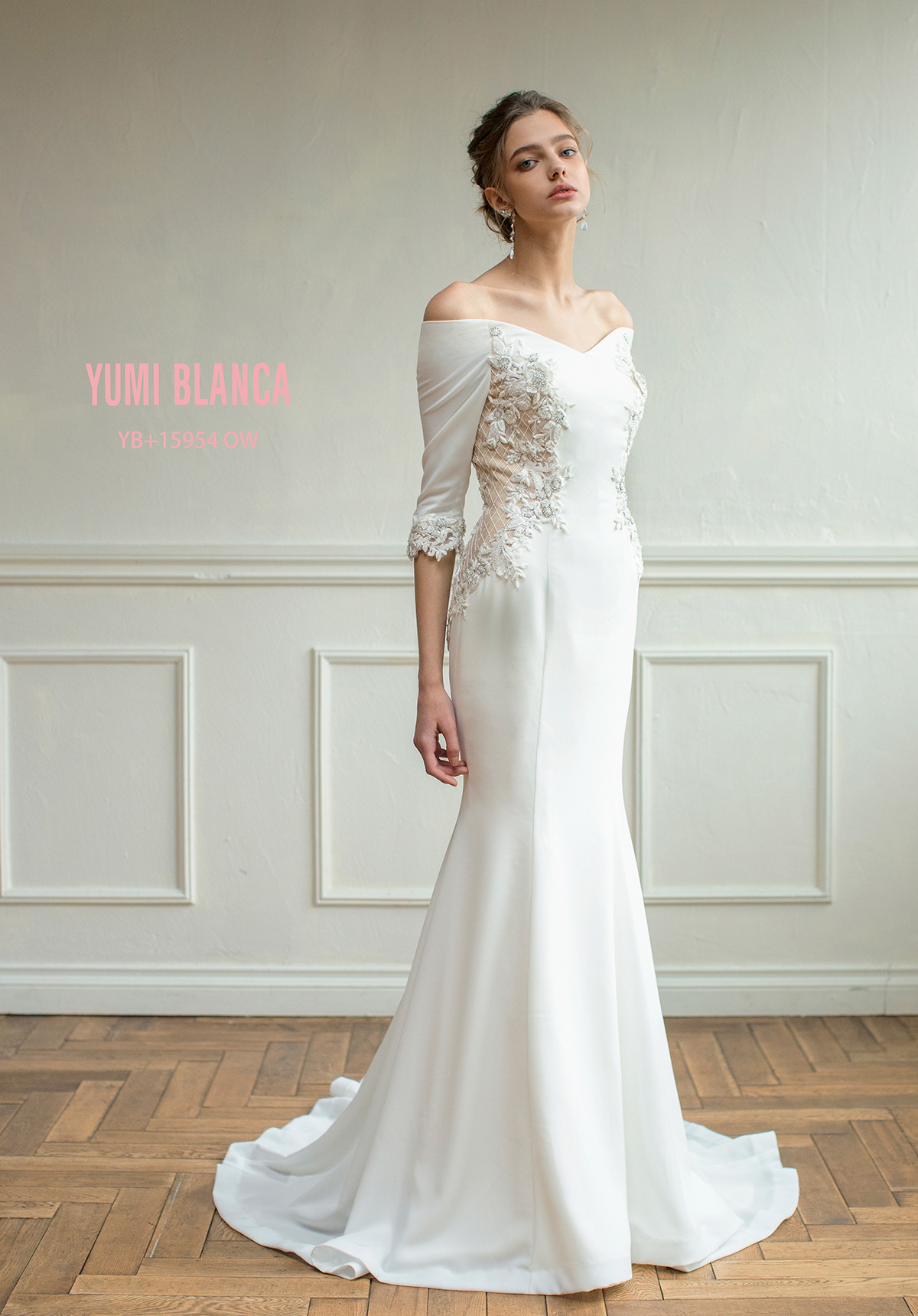 静岡市・富士市・沼津市のドレス専門店フィーノのウエディングドレス、桂由美YB-15954の画像１