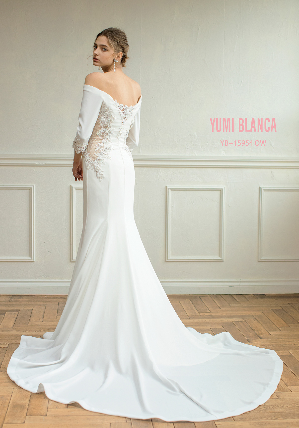 静岡市・富士市・沼津市のドレス専門店フィーノのウエディングドレス、桂由美YB-15954の画像２