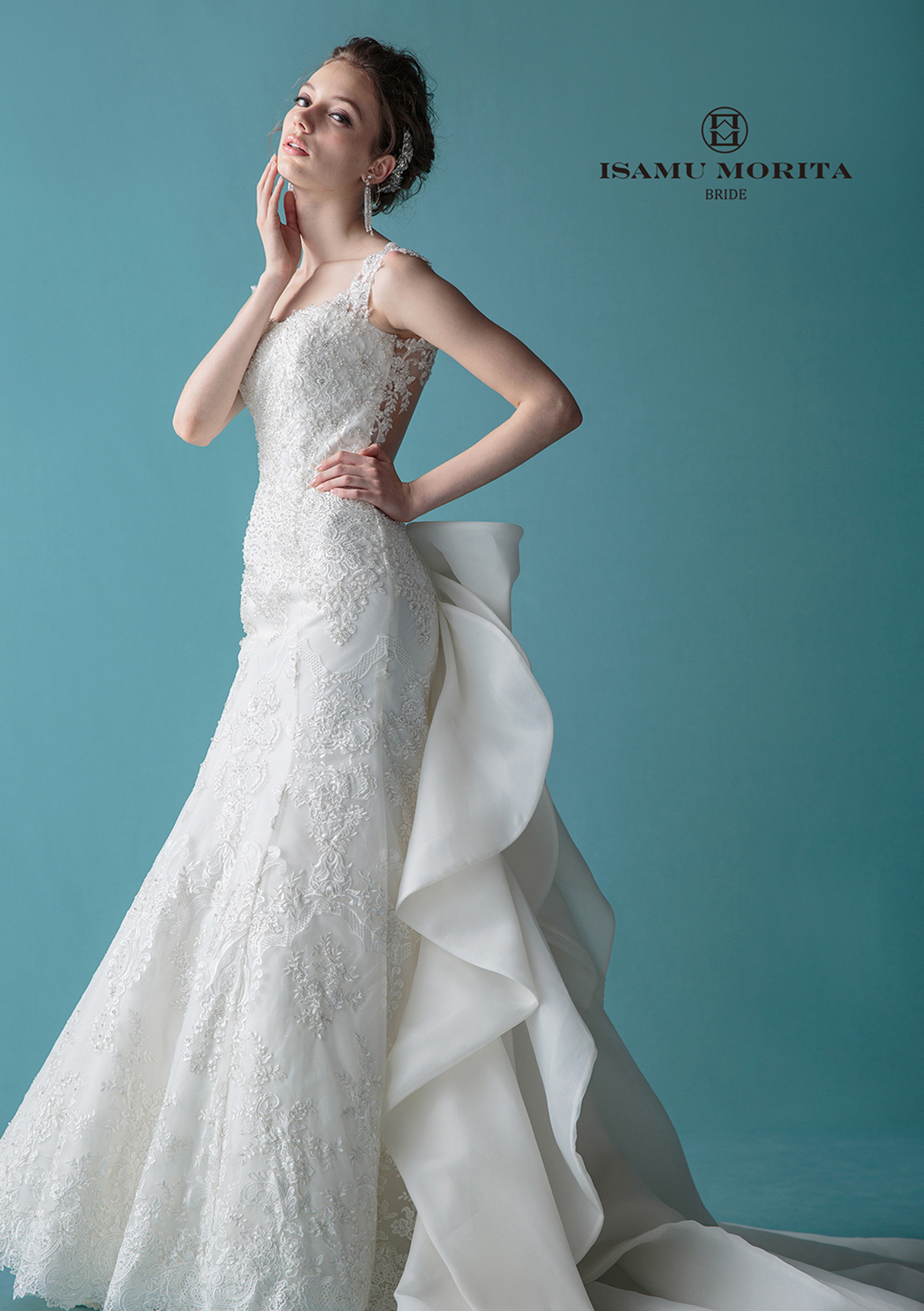 静岡市・富士市・沼津市のドレス専門店フィーノのウエディングドレス、イサムモリタMK-101の画像１