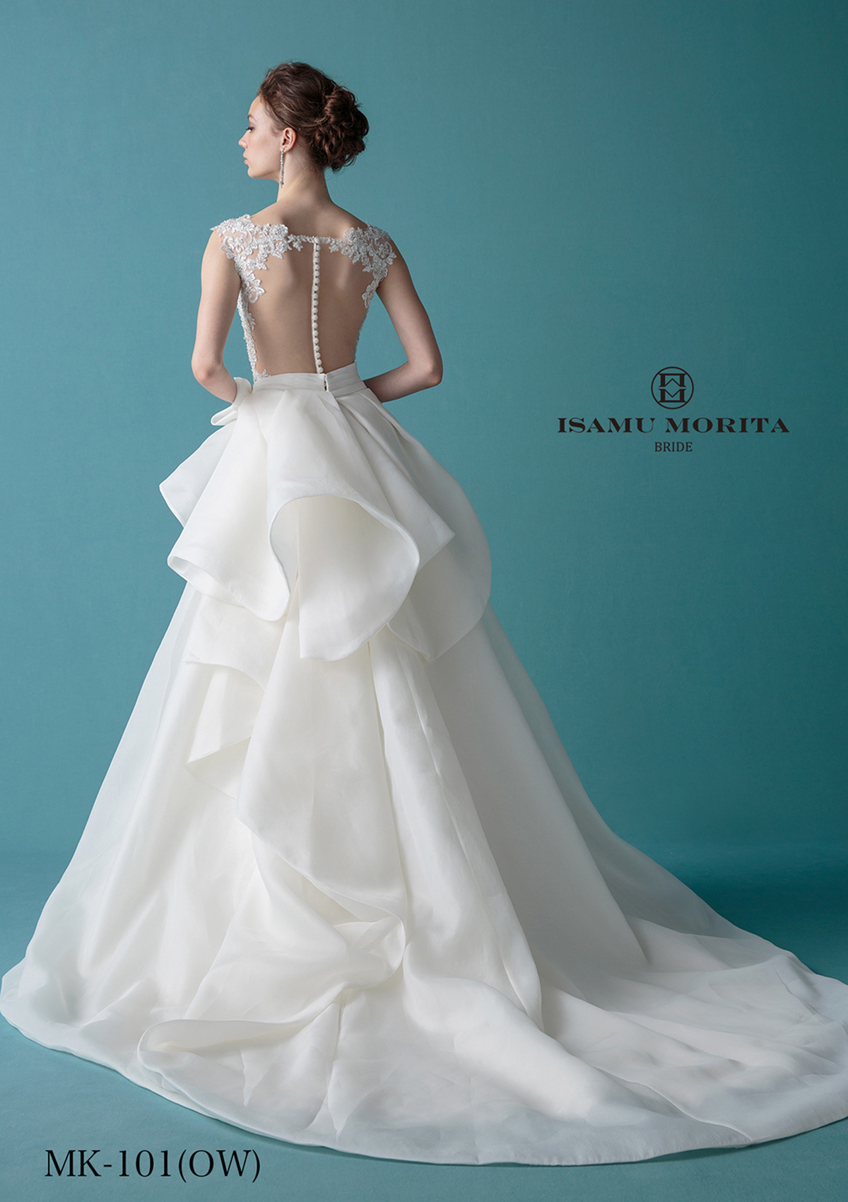 静岡市・富士市・沼津市のドレス専門店フィーノのウエディングドレス、イサムモリタMK-101の画像４