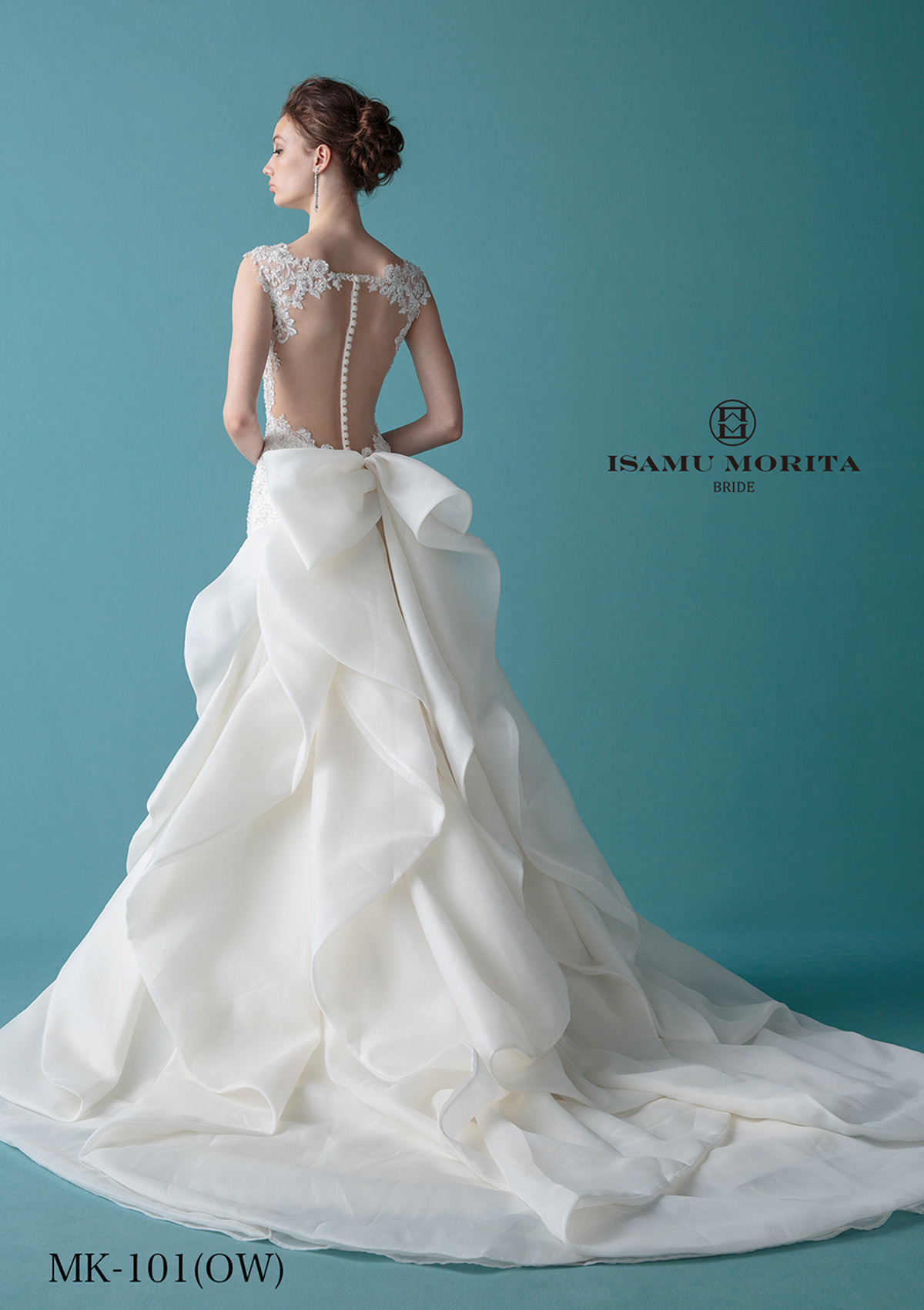 静岡市・富士市・沼津市のドレス専門店フィーノのウエディングドレス、イサムモリタMK-101の画像６