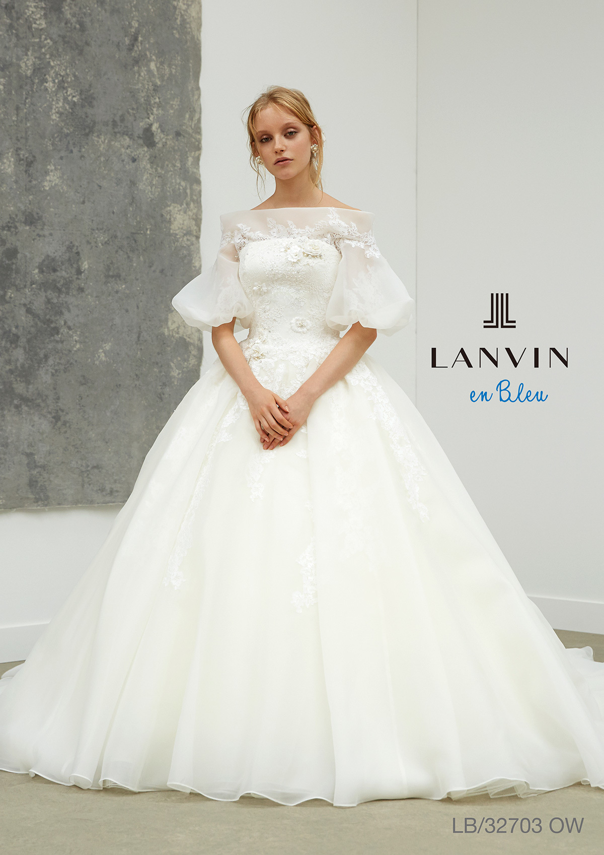 静岡市・富士市・沼津市のドレス専門店フィーノのウエディングドレス、LANVIN(ランバン)LB-32703の画像１