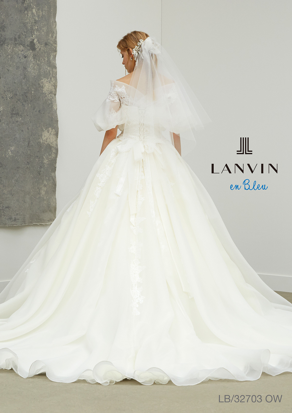 静岡市・富士市・沼津市のドレス専門店フィーノのウエディングドレス、LANVIN(ランバン)LB-32703の画像３