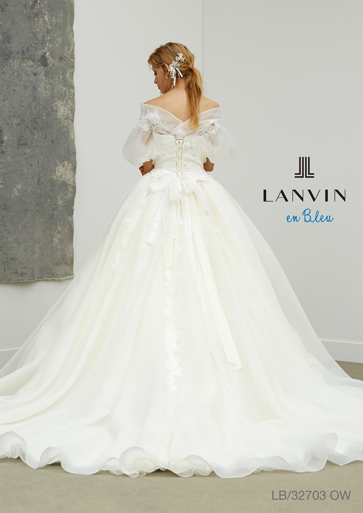 静岡市・富士市・沼津市のドレス専門店フィーノのウエディングドレス、LANVIN(ランバン)LB-32703の画像４