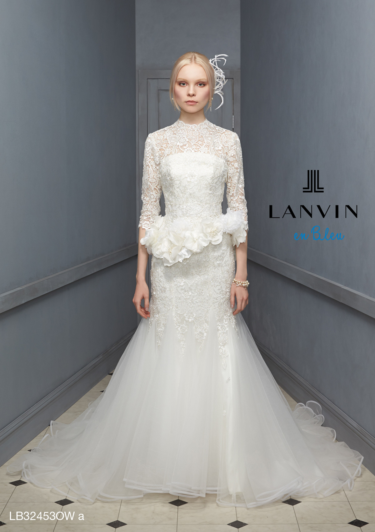 静岡市・富士市・沼津市のドレス専門店フィーノのウエディングドレス、LANVIN(ランバン)LB-32453の画像１