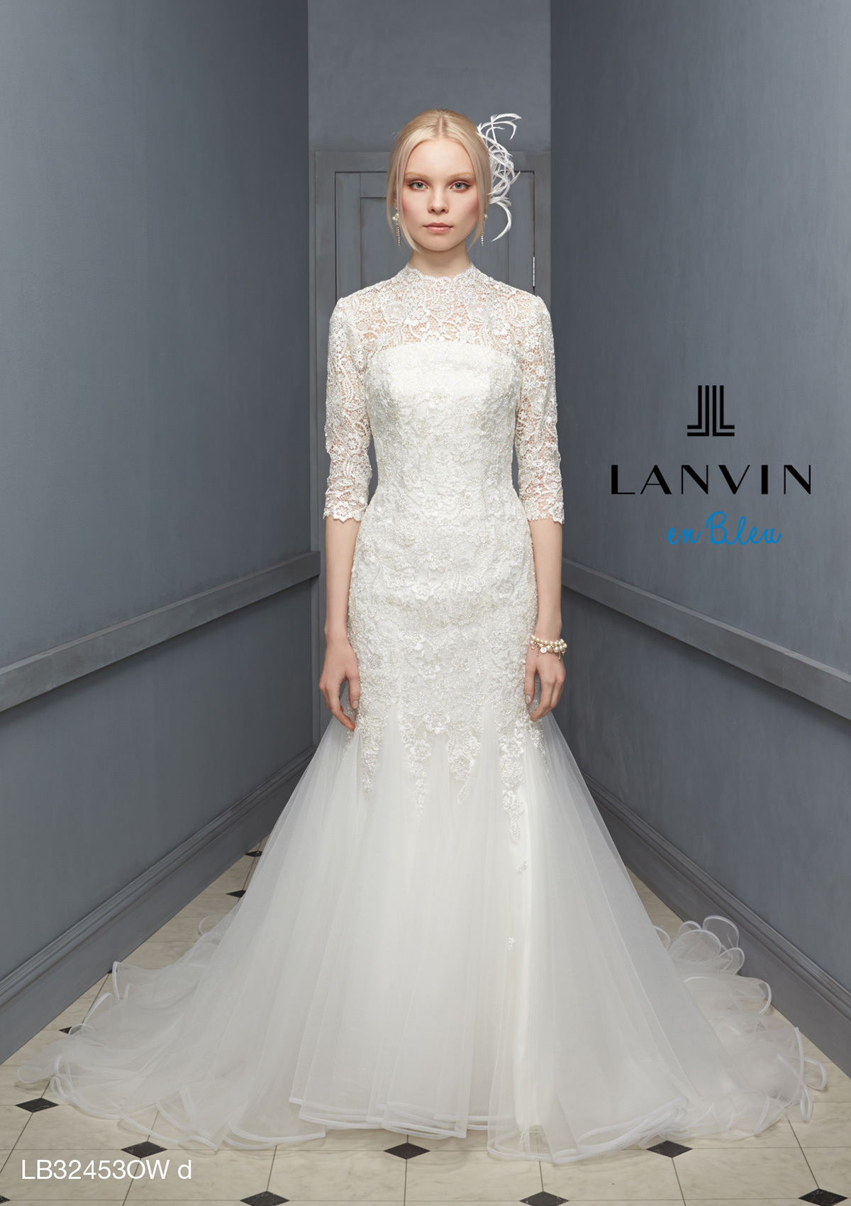 静岡市・富士市・沼津市のドレス専門店フィーノのウエディングドレス、LANVIN(ランバン)LB-32453の画像４