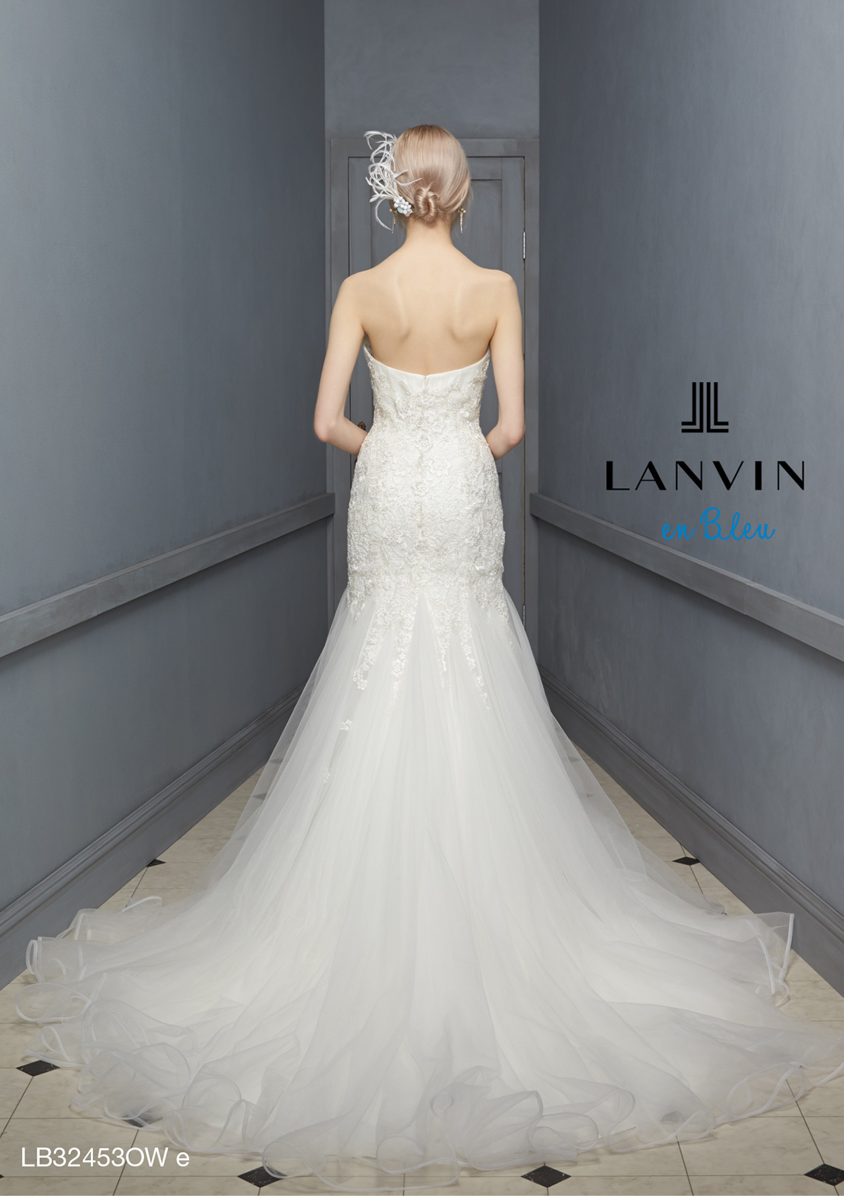 静岡市・富士市・沼津市のドレス専門店フィーノのウエディングドレス、LANVIN(ランバン)LB-32453の画像５