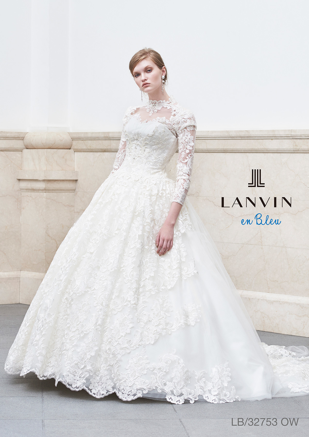 静岡市・富士市・沼津市のドレス専門店フィーノのウエディングドレス、LANVIN(ランバン)LB-32753の画像１