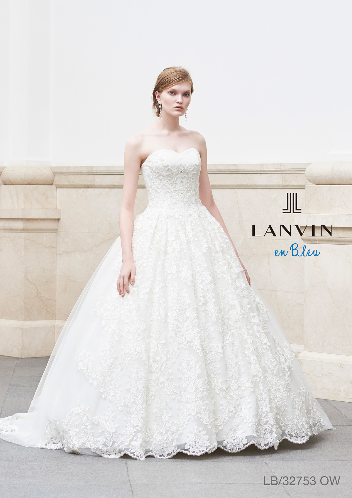 静岡市・富士市・沼津市のドレス専門店フィーノのウエディングドレス、LANVIN(ランバン)LB-32753の画像２