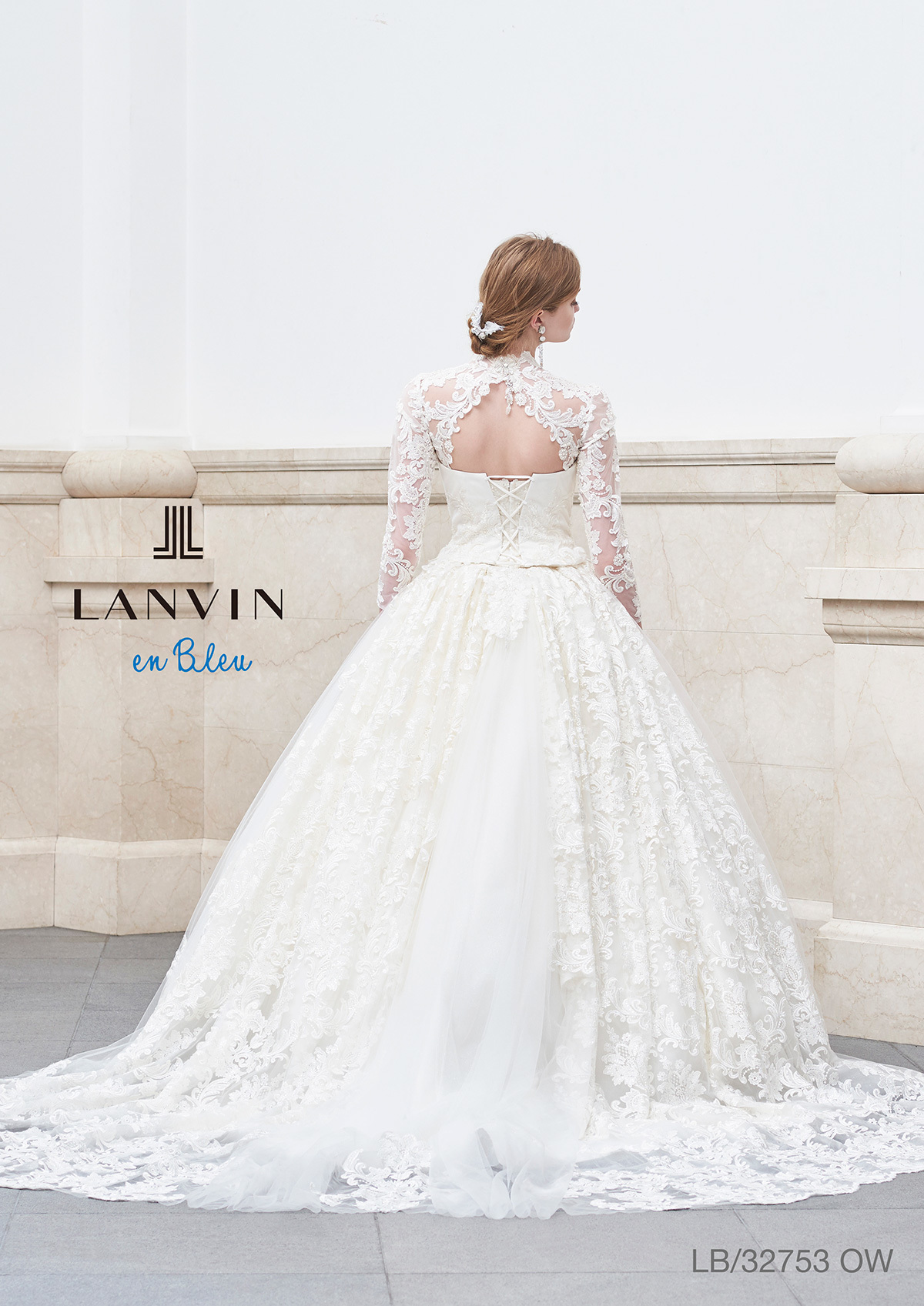 静岡市・富士市・沼津市のドレス専門店フィーノのウエディングドレス、LANVIN(ランバン)LB-32753の画像３