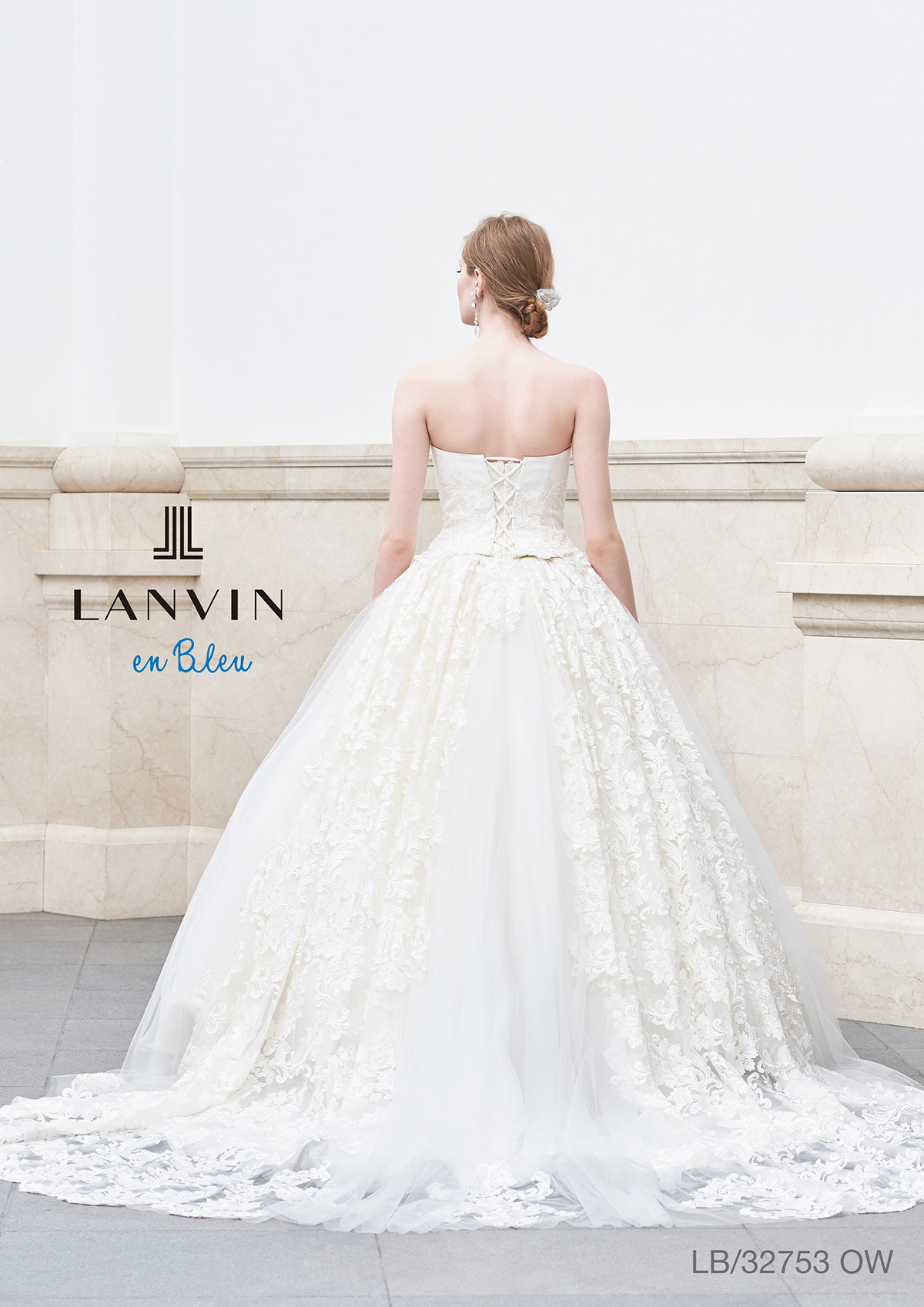 静岡市・富士市・沼津市のドレス専門店フィーノのウエディングドレス、LANVIN(ランバン)LB-32753の画像４