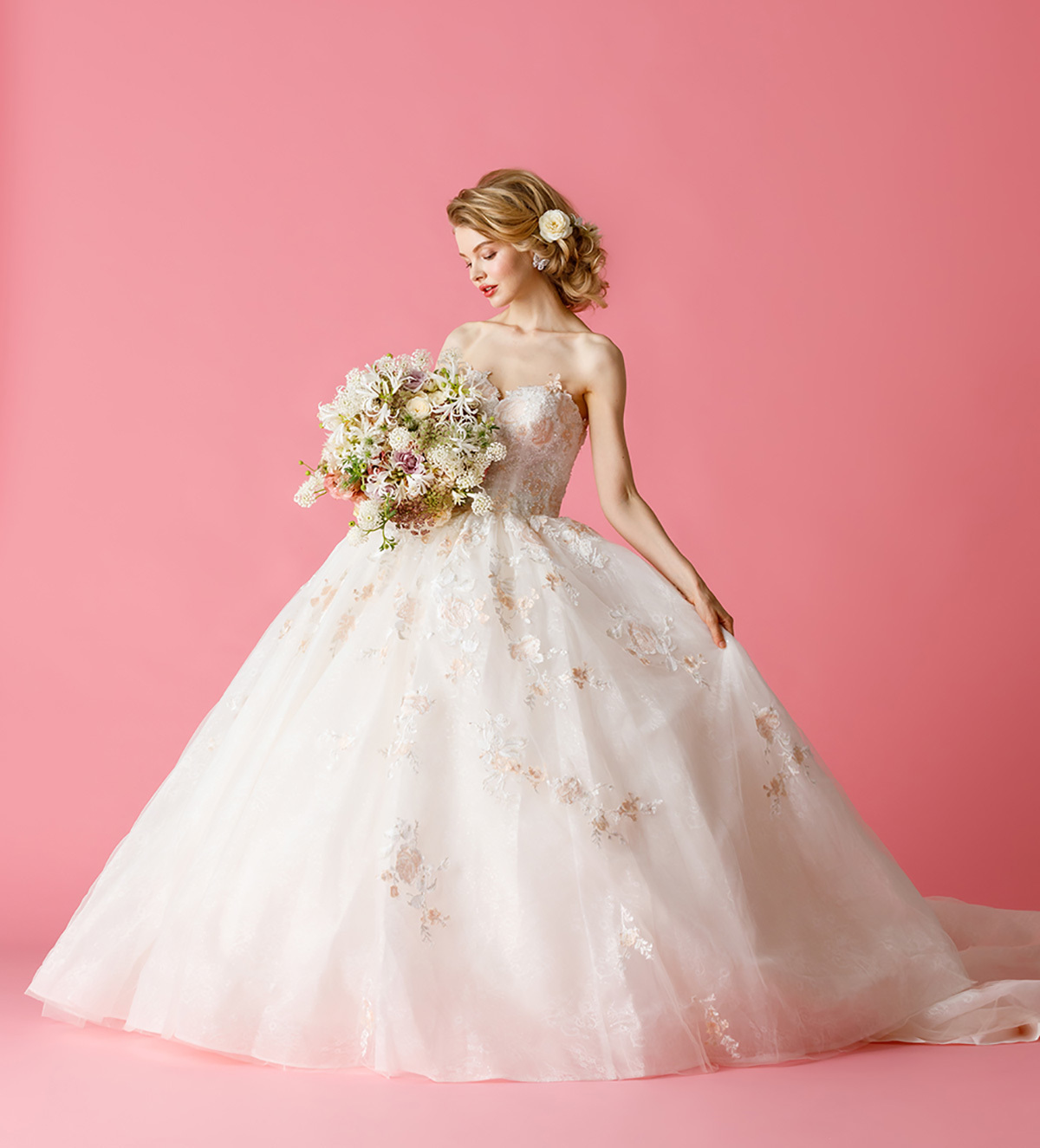 静岡市・富士市・沼津市のドレス専門店フィーノのウエディングドレス、THE HANY(ザ・ハニー)HY-486の画像４