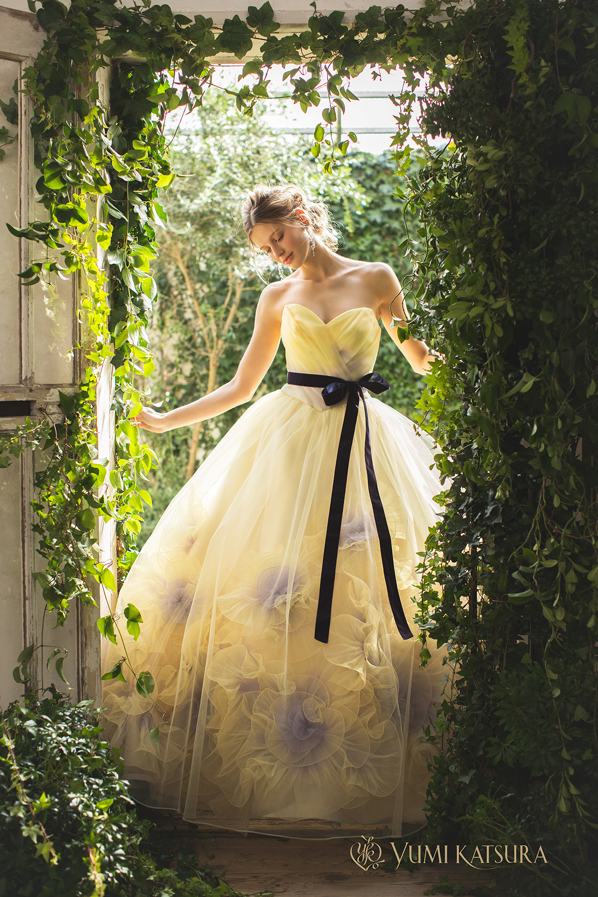 静岡市・富士市・沼津市のドレス専門店フィーノのカラードレス、桂由美AK-10054YEの画像４