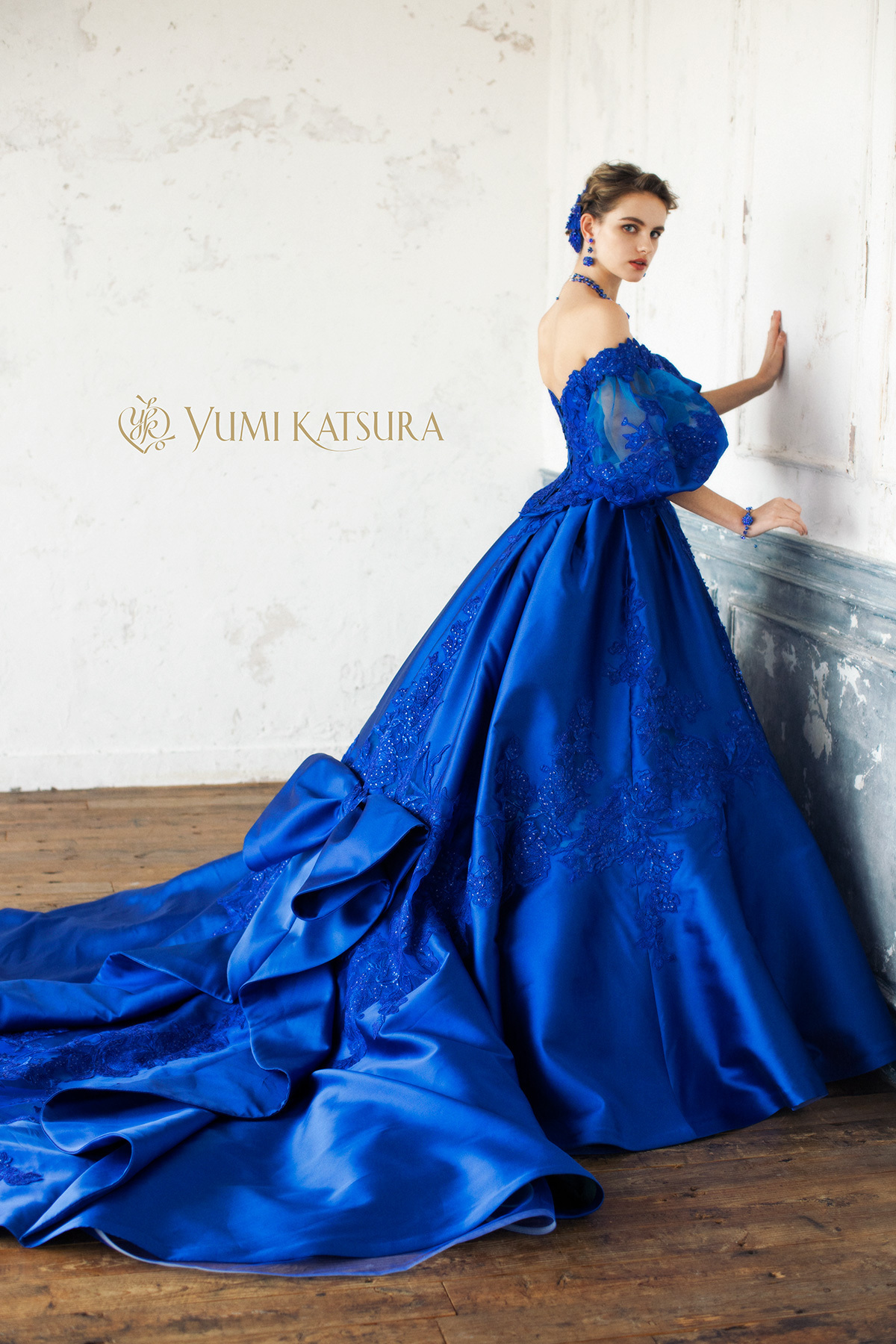 静岡市・富士市・沼津市のドレス専門店フィーノのカラードレス、桂由美AK-10954BLの画像４