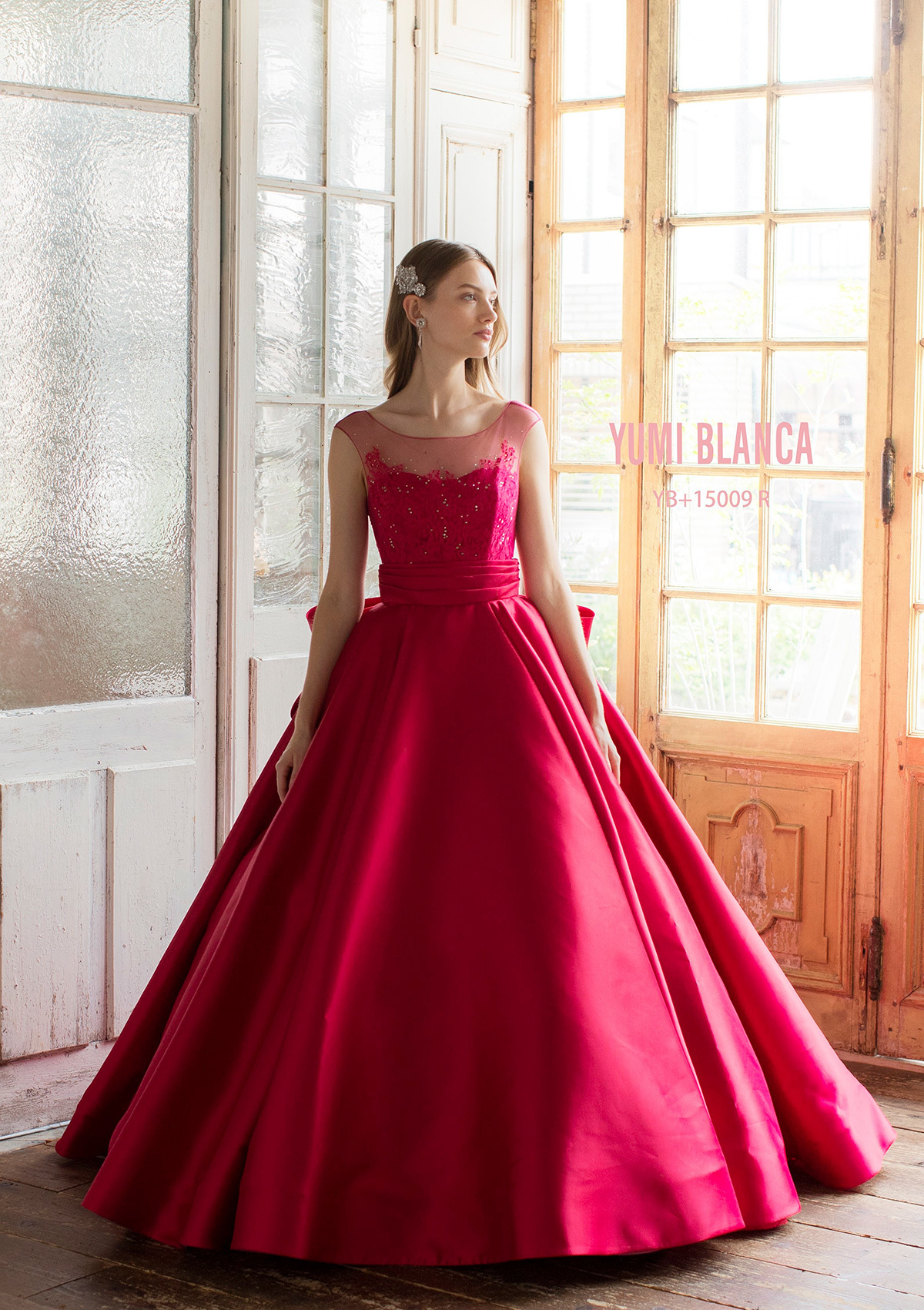 静岡市・富士市・沼津市のドレス専門店フィーノのカラードレス、桂由美YB-15009REの画像１