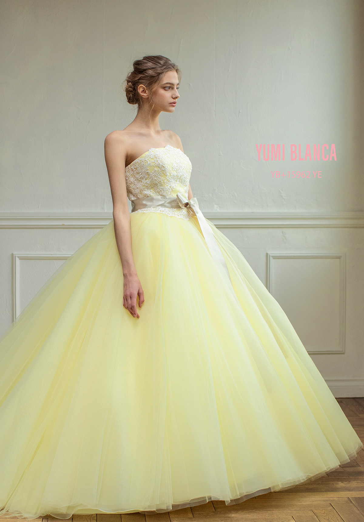 静岡市・富士市・沼津市のドレス専門店フィーノのカラードレス、桂由美YB-15962YEの画像１