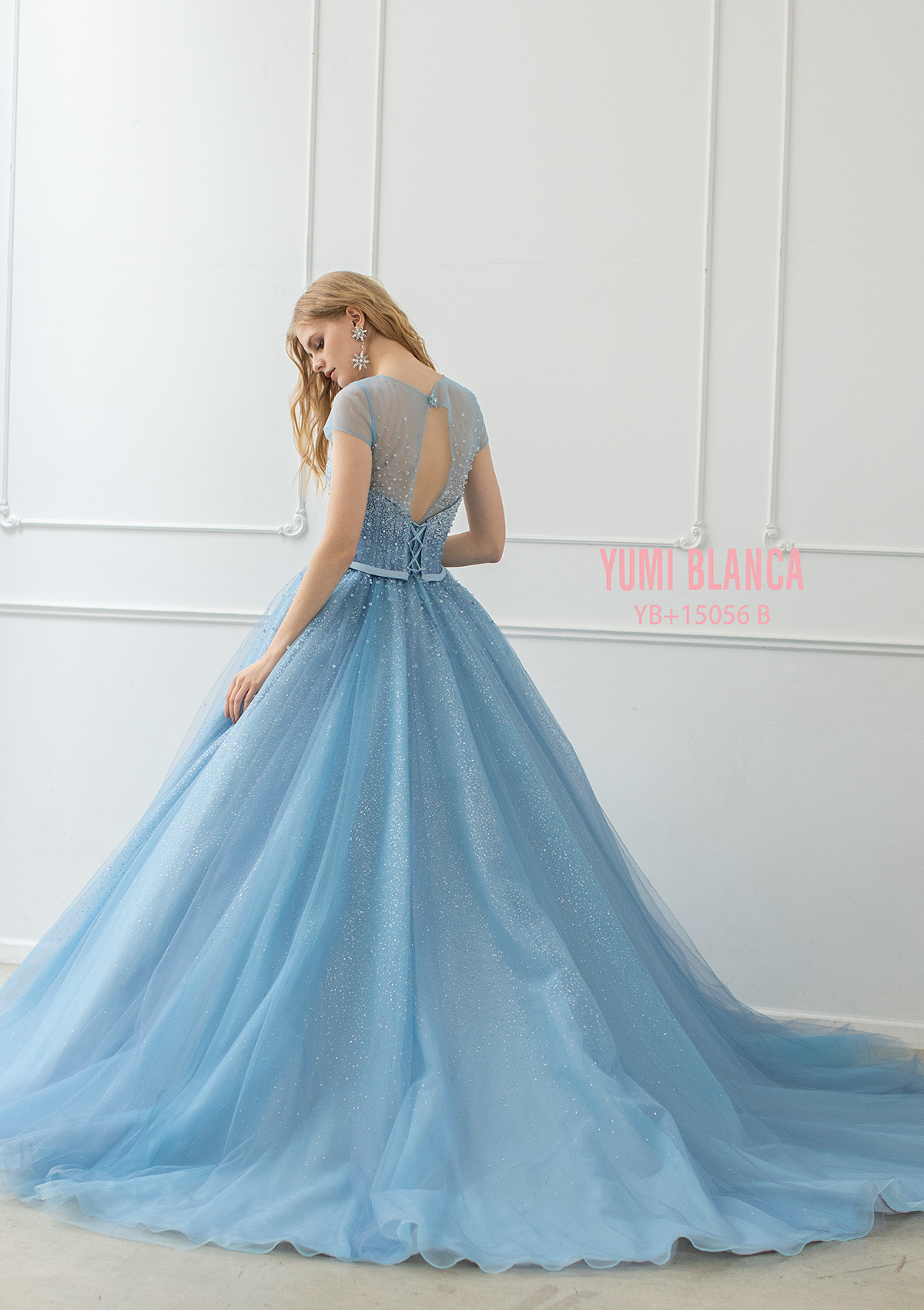 静岡市・富士市・沼津市のドレス専門店フィーノのカラードレス、桂由美YB-15056LBの画像３