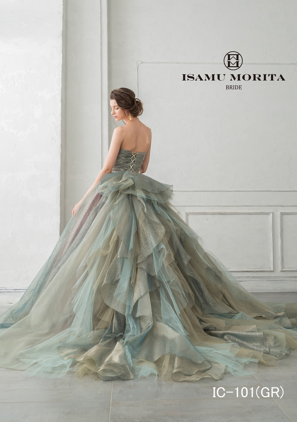 静岡市・富士市・沼津市のドレス専門店フィーノのカラードレス、イサムモリタIC-101GRの画像２