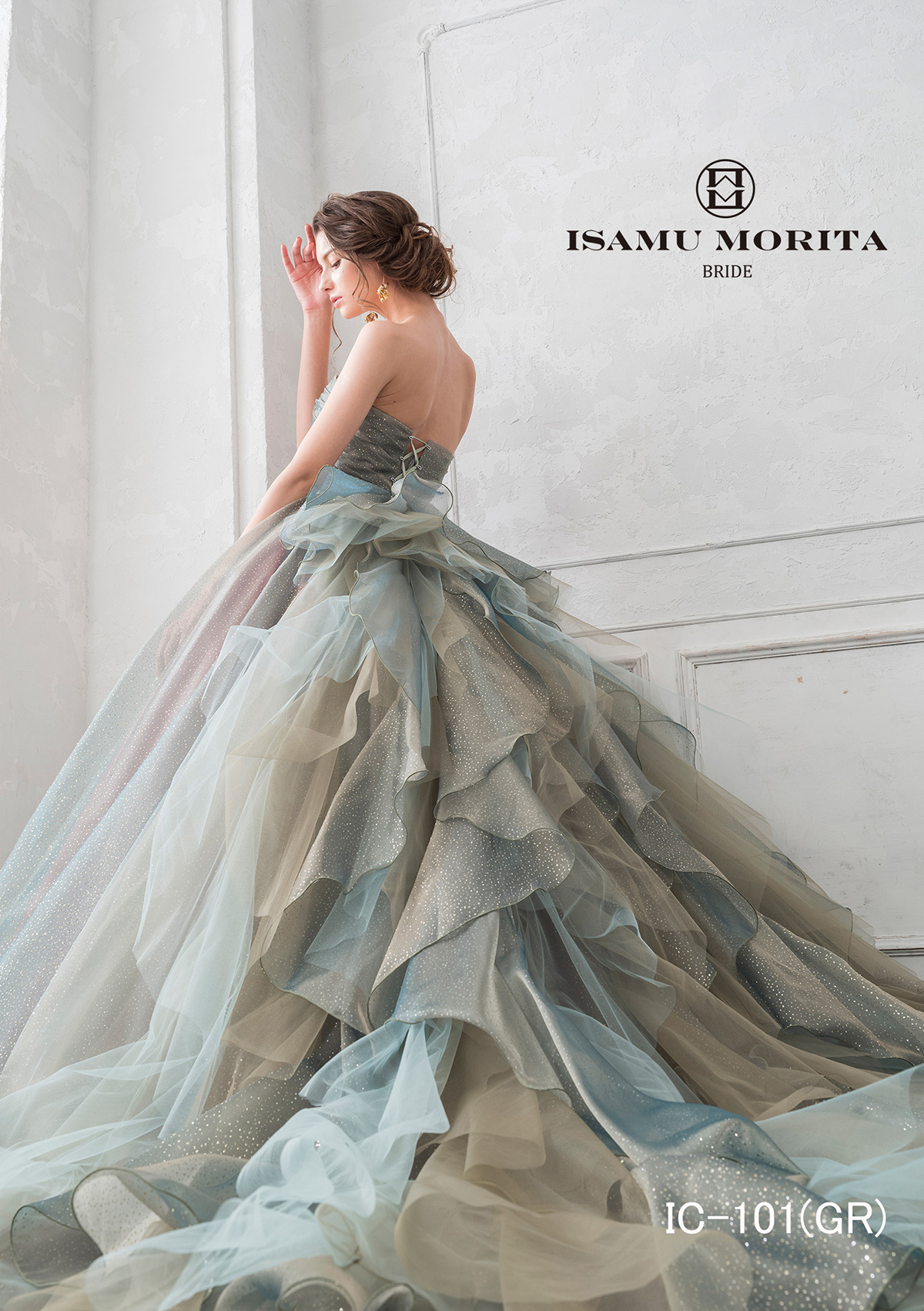 静岡市・富士市・沼津市のドレス専門店フィーノのカラードレス、イサムモリタIC-101GRの画像３