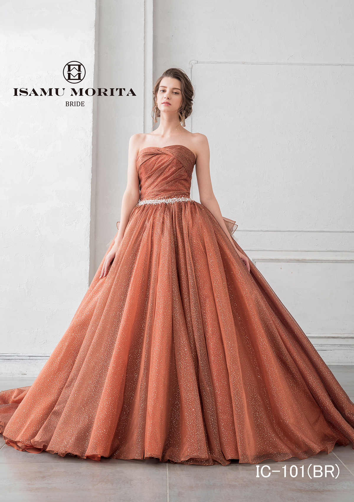 静岡市・富士市・沼津市のドレス専門店フィーノのカラードレス、イサムモリタIC-101BRの画像１