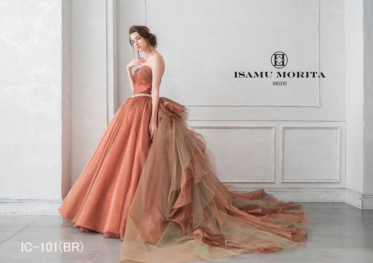 静岡市・富士市・沼津市のドレス専門店フィーノのカラードレス、イサムモリタIC-101BRの画像３