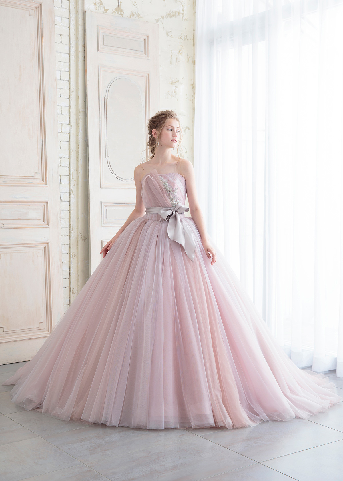 静岡市・富士市・沼津市のドレス専門店フィーノのカラードレス、FINO LUXE(フィーノリュクス)FL-48PKの画像１