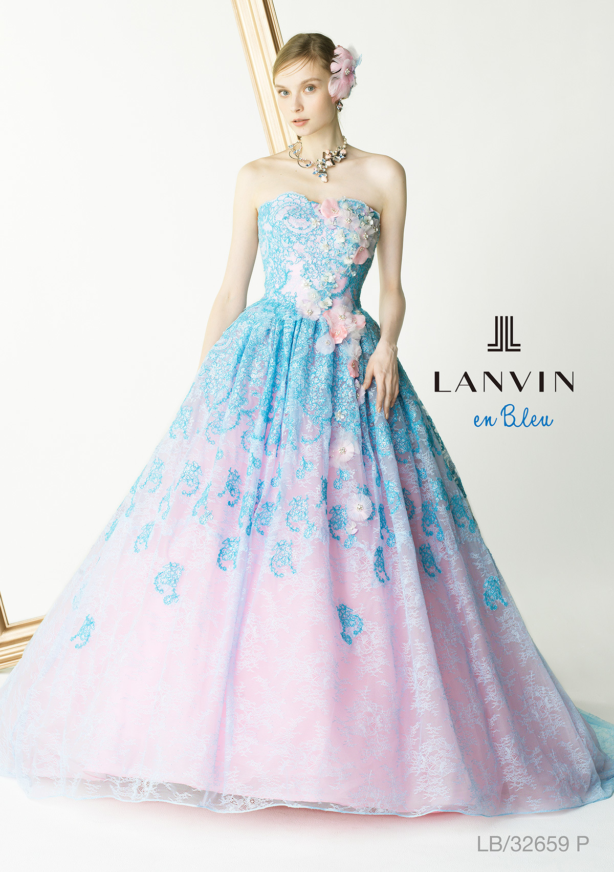 静岡市・富士市・沼津市のドレス専門店フィーノのカラードレス、LANVIN(ランバン)LB-32659BLの画像２
