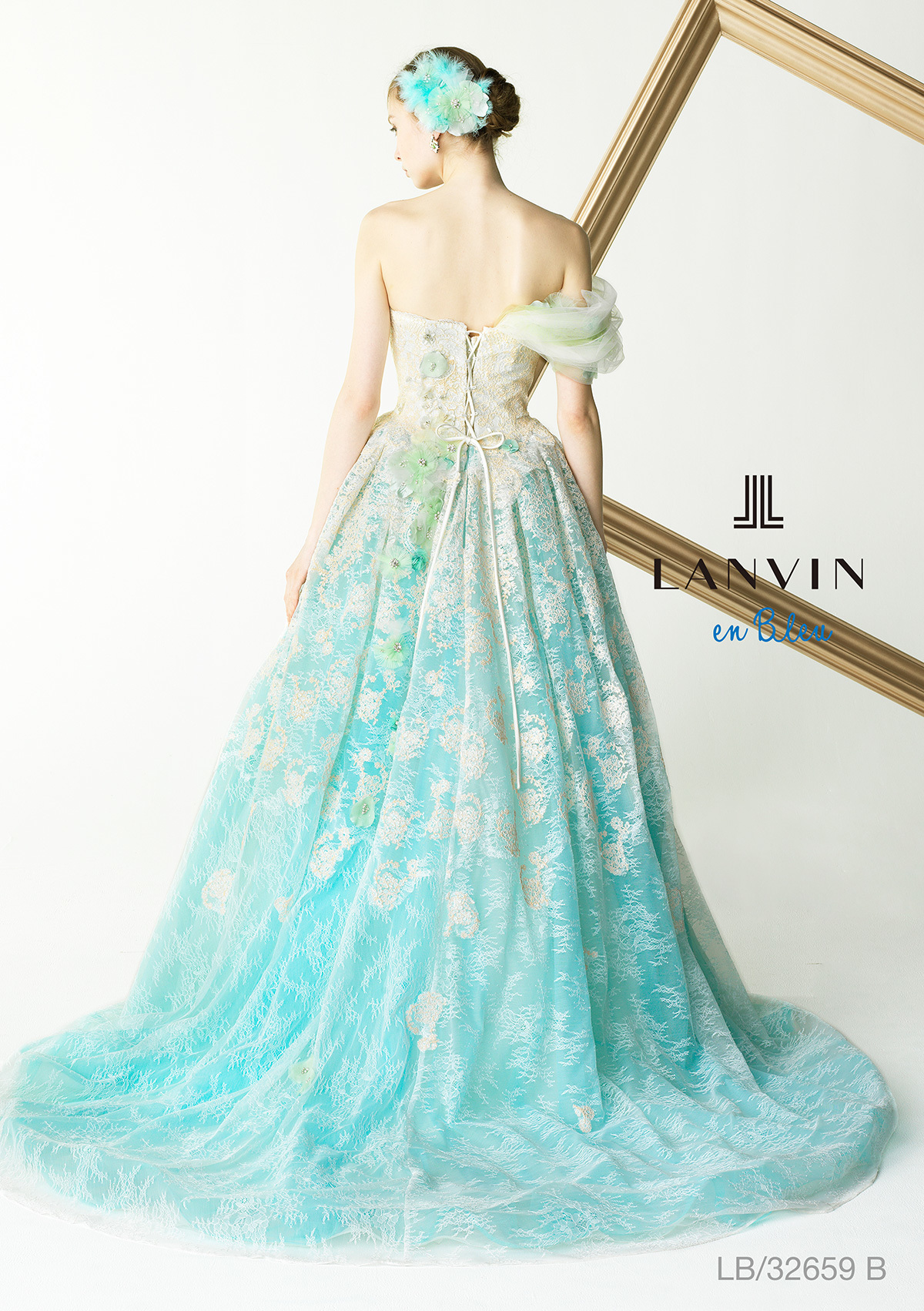 静岡市・富士市・沼津市のドレス専門店フィーノのカラードレス、LANVIN(ランバン)LB-32659GRの画像３