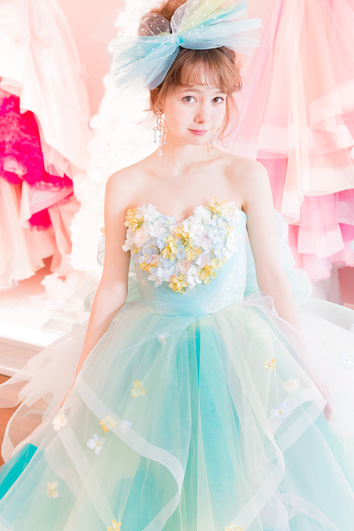 静岡市・富士市・沼津市のドレス専門店フィーノのカラードレス、THE HANY（ザ・ハニー）HY-47759（GreenColette）の画像２