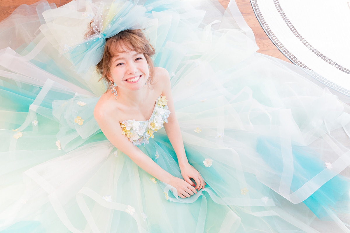 静岡市・富士市・沼津市のドレス専門店フィーノのカラードレス、THE HANY（ザ・ハニー）HY-47759（GreenColette）の画像６