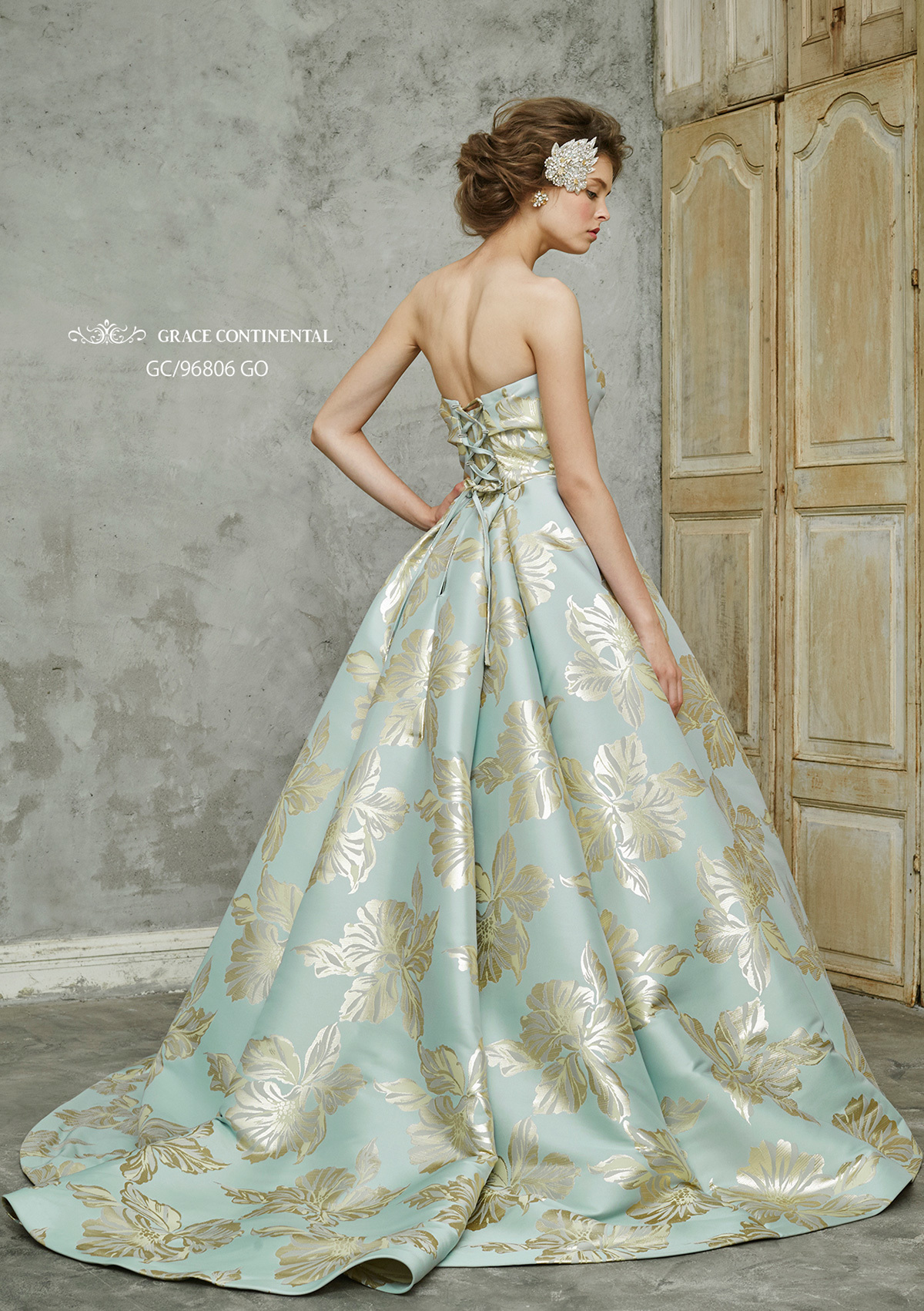 静岡市・富士市・沼津市のドレス専門店フィーノのカラードレス、GRACE CONTINENTAL（グレースコンチネンタル）GC-96806(GO)の画像２