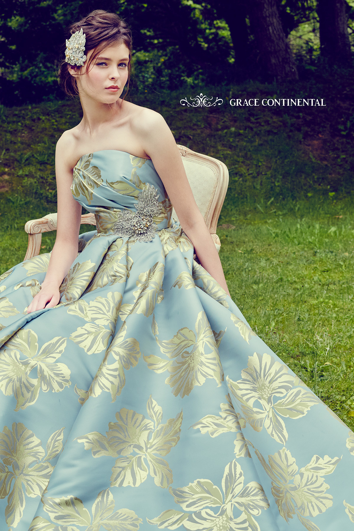 静岡市・富士市・沼津市のドレス専門店フィーノのカラードレス、GRACE CONTINENTAL（グレースコンチネンタル）GC-96806(GO)の画像３