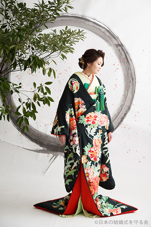 静岡市・富士市・沼津市のドレス専門店フィーノの和装、色打掛CA-3351（慶祥富貴）の画像