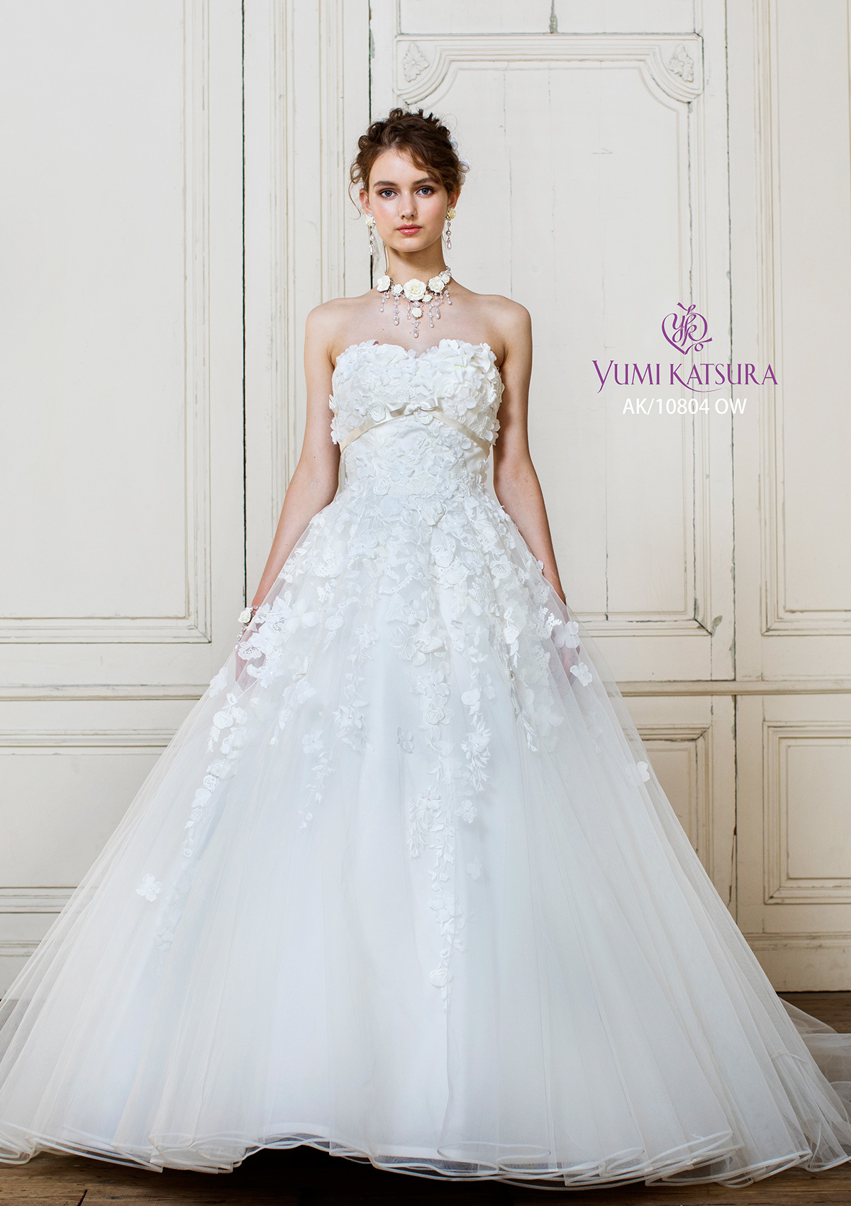 静岡市・富士市・沼津市のドレス専門店フィーノのウエディングドレス、桂由美AK-10804の画像2