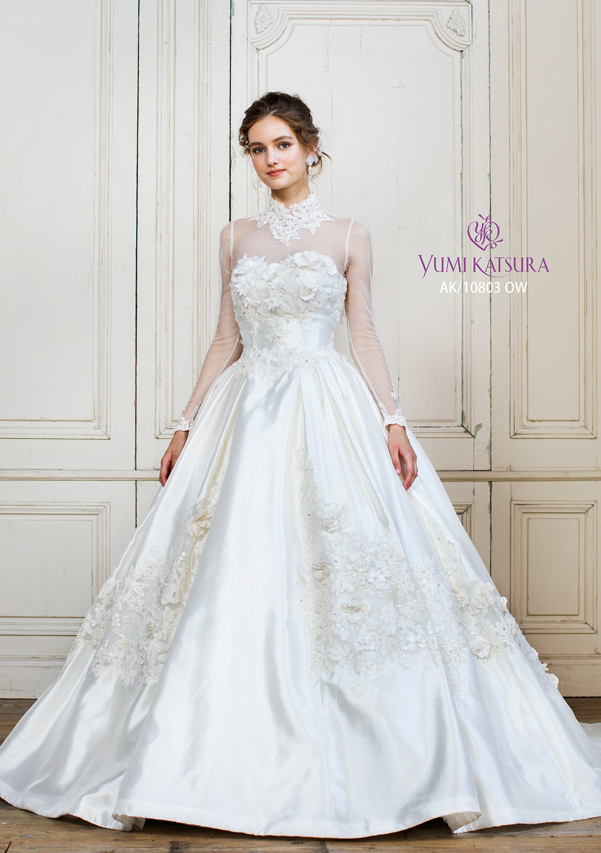 静岡市・富士市・沼津市のドレス専門店フィーノのウエディングドレス、桂由美AK-10803の画像2