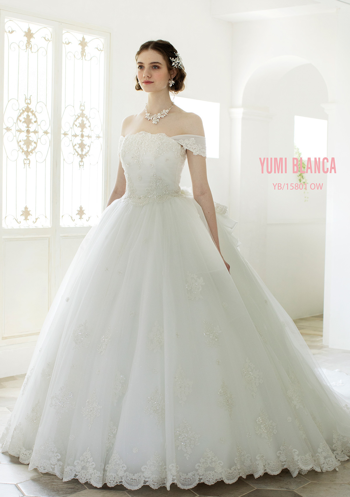 静岡市・富士市・沼津市のドレス専門店フィーノのウエディングドレス、桂由美YB-15801の画像1