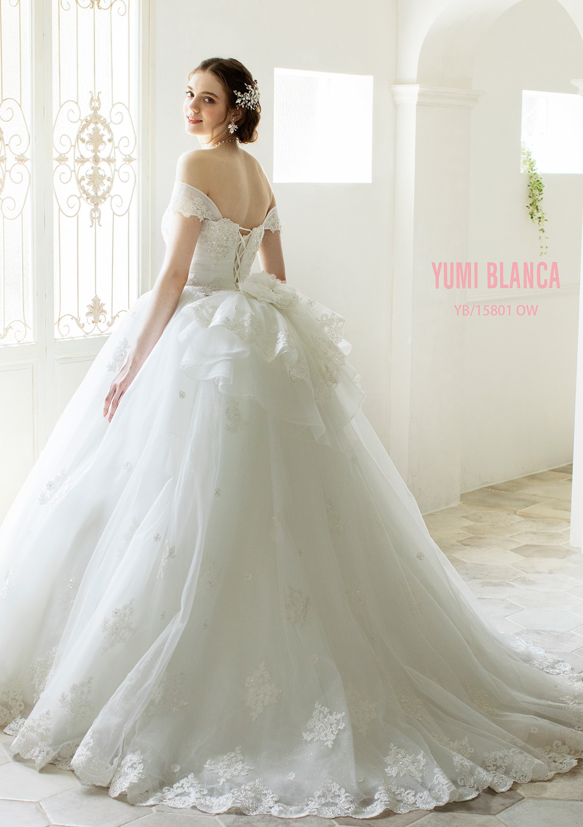 静岡市・富士市・沼津市のドレス専門店フィーノのウエディングドレス、桂由美YB-15801の画像2