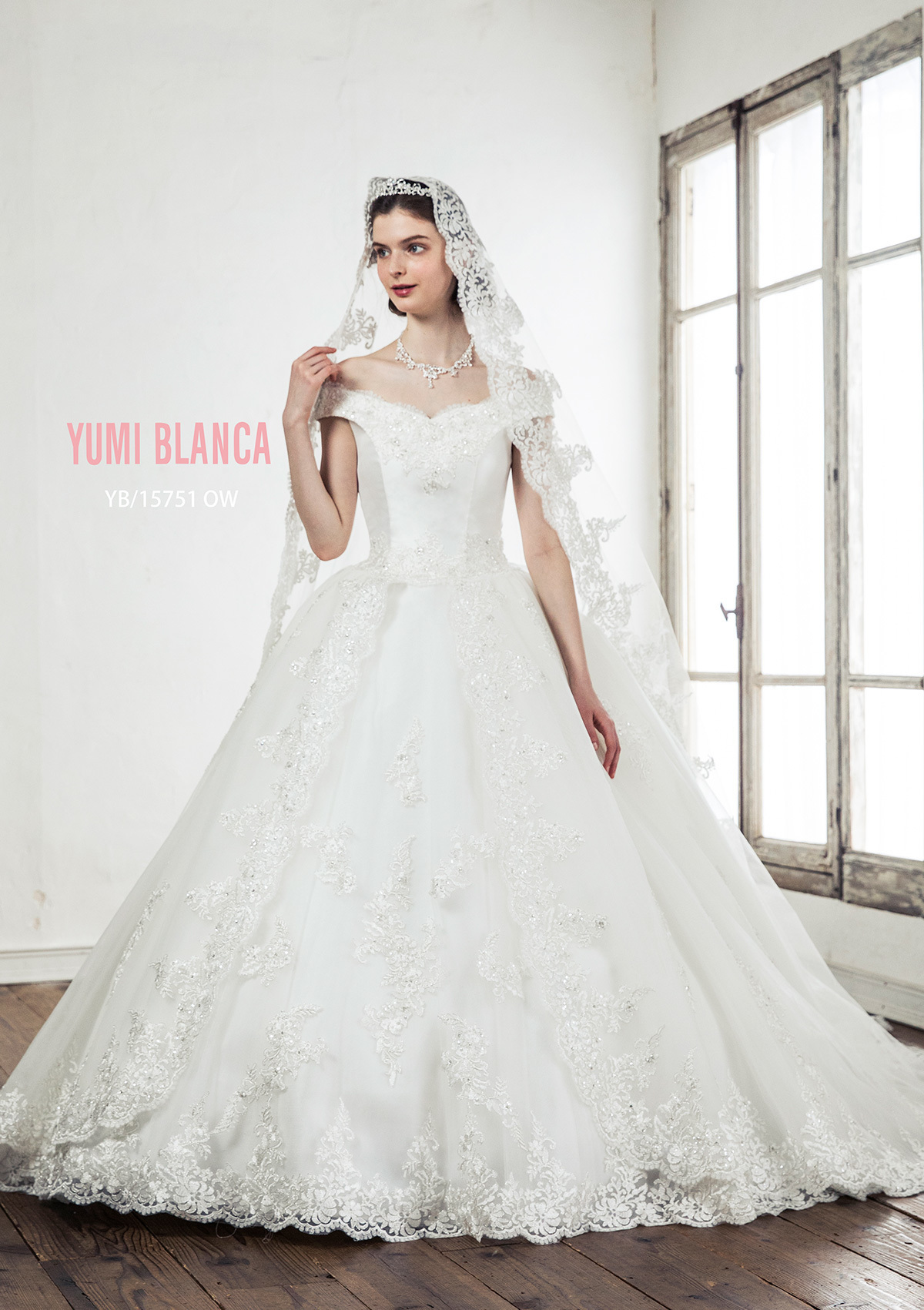 静岡市・富士市・沼津市のドレス専門店フィーノのウエディングドレス、桂由美YB-15751の画像1