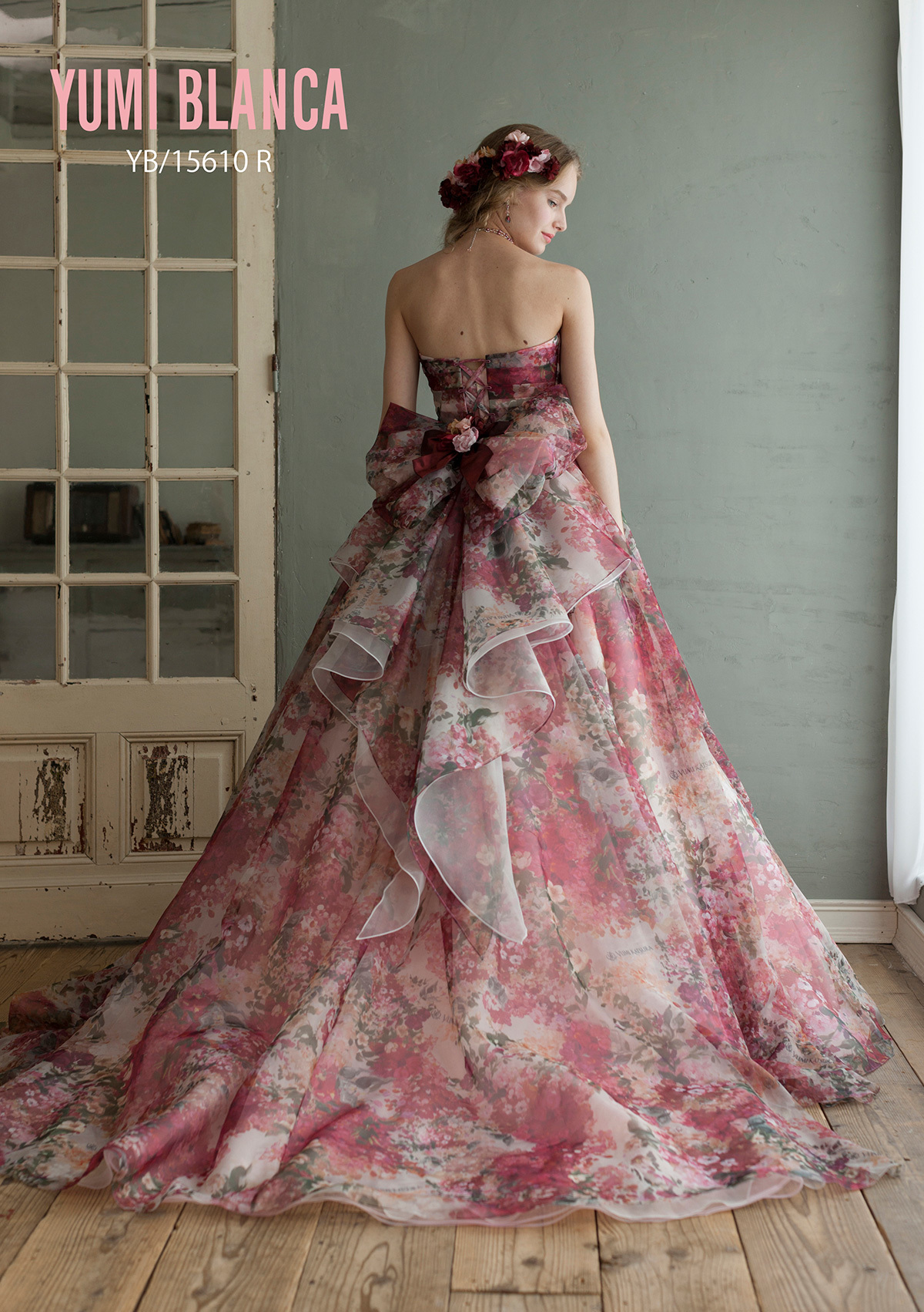 静岡市・富士市・沼津市のドレス専門店フィーノのカラードレス、桂由美YB-15610Rの画像2