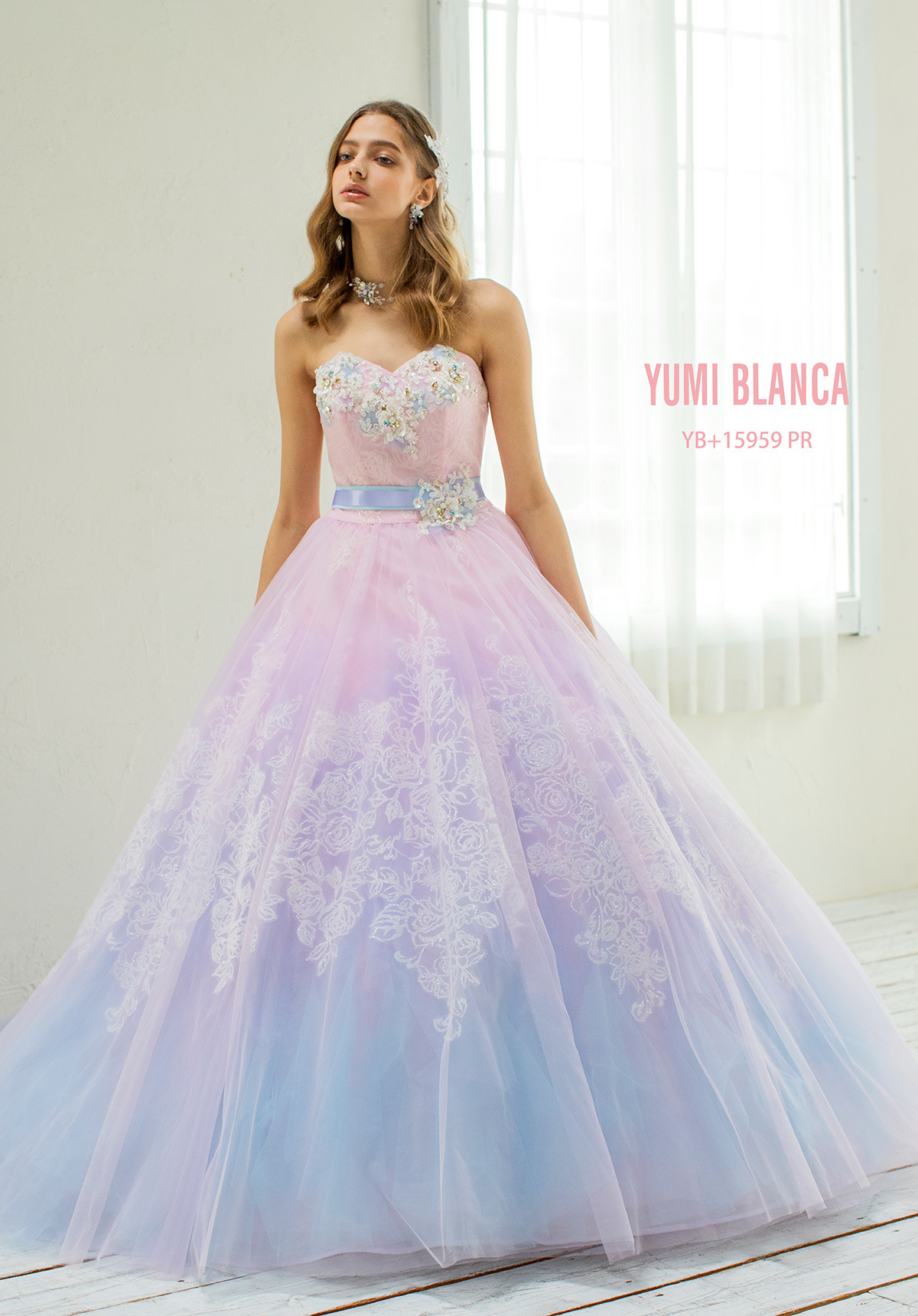 静岡市・富士市・沼津市のドレス専門店フィーノのカラードレス、桂由美YB-15959の画像1