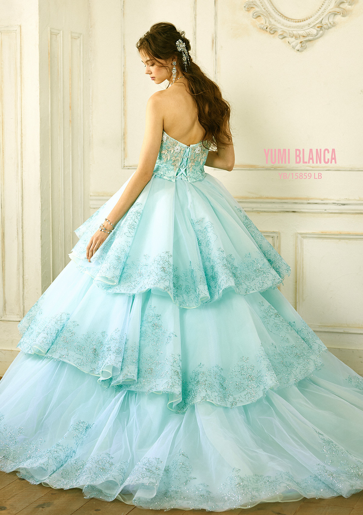 静岡市・富士市・沼津市のドレス専門店フィーノのカラードレス、桂由美YB-15859LBの画像2