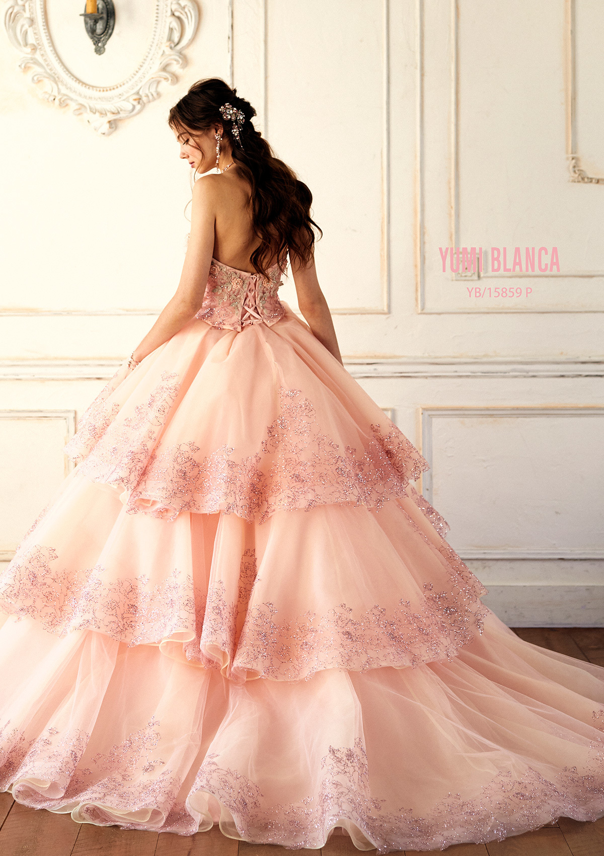 静岡市・富士市・沼津市のドレス専門店フィーノのカラードレス、桂由美YB-15859Pの画像2