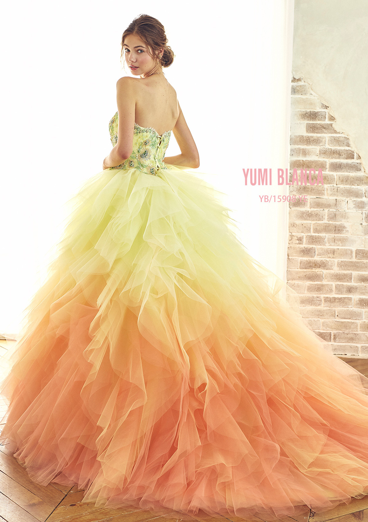 静岡市・富士市・沼津市のドレス専門店フィーノのカラードレス、桂由美YB-15908Yの画像2