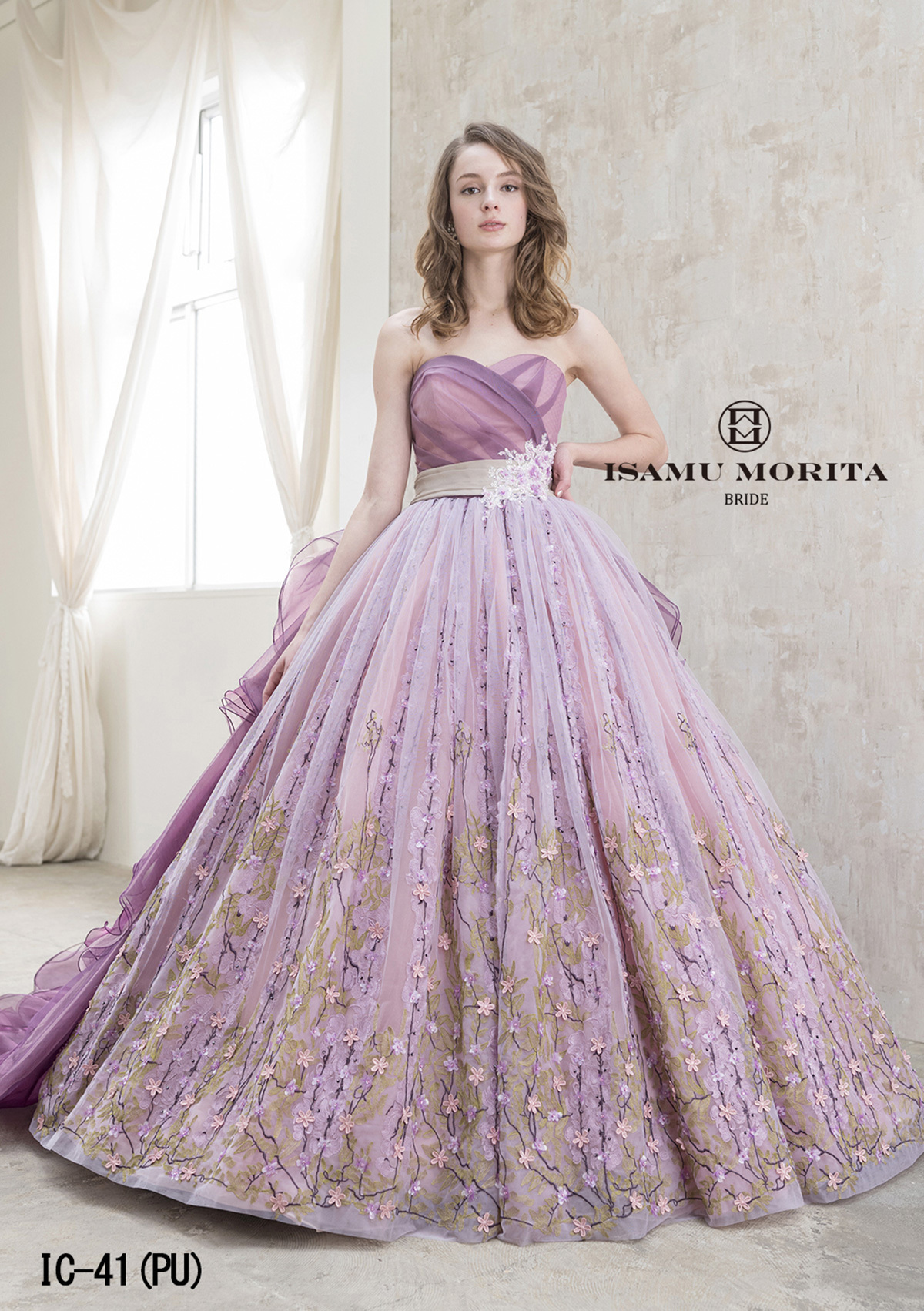 静岡市・富士市・沼津市のドレス専門店フィーノのカラードレス、イサムモリタIC-41の画像1