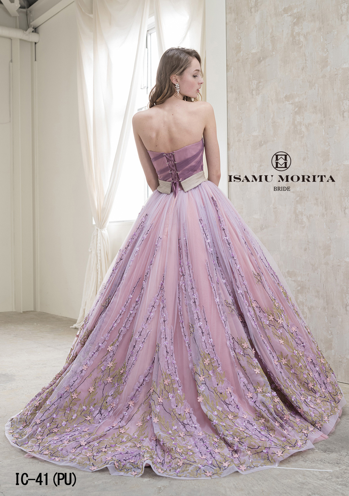 静岡市・富士市・沼津市のドレス専門店フィーノのカラードレス、イサムモリタIC-41の画像3