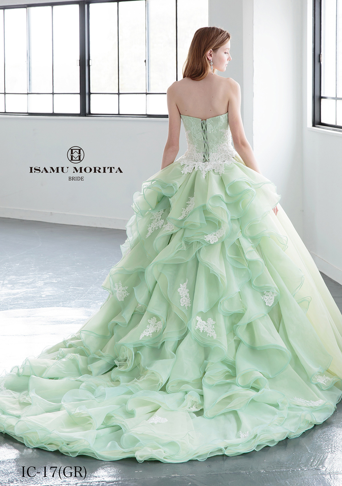 静岡市・富士市・沼津市のドレス専門店フィーノのカラードレス、イサムモリタIC-17GRの画像2