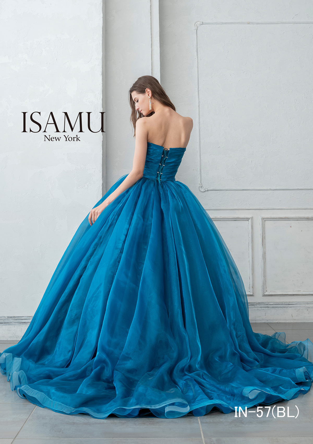 静岡市・富士市・沼津市のドレス専門店フィーノのカラードレス、イサムモリタIN-57BLの画像2