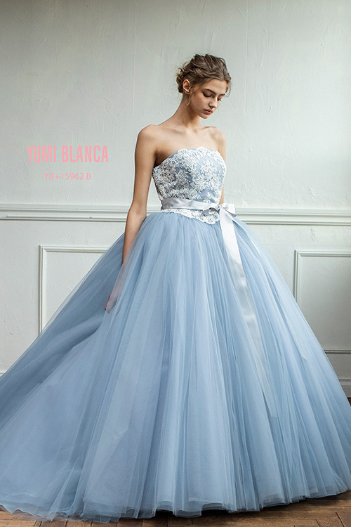 静岡市・富士市・沼津市のドレス専門店フィーノのカラードレス、桂由美YB-15962BL YB-15962BL