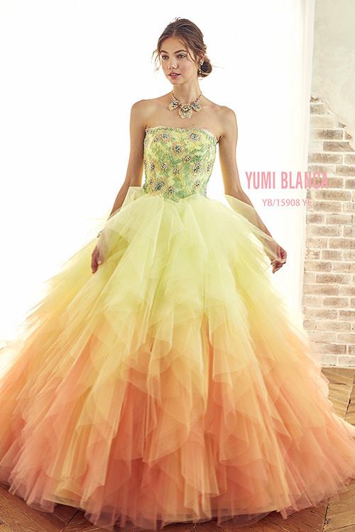 静岡市・富士市・沼津市のドレス専門店フィーノのカラードレス、桂由美YB-15908Yの画像