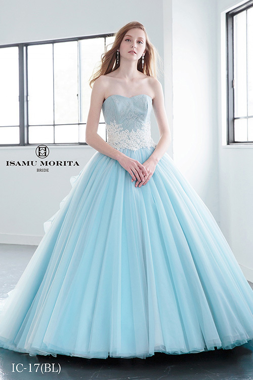 静岡市・富士市・沼津市のドレス専門店フィーノのカラードレス、イサムモリタIC-17BLの画像